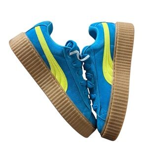 Fenty x Puma Creeper Phatty sneakers New speed blue lime pow‎ gum size 6